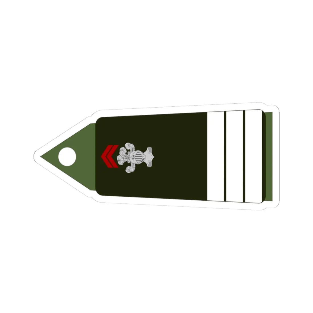 Army FRA OF 02 ROTATION CAVALRY (Military Rank) STICKER Vinyl Kiss-Cut Decal 3 Inch White - The Sticker Space