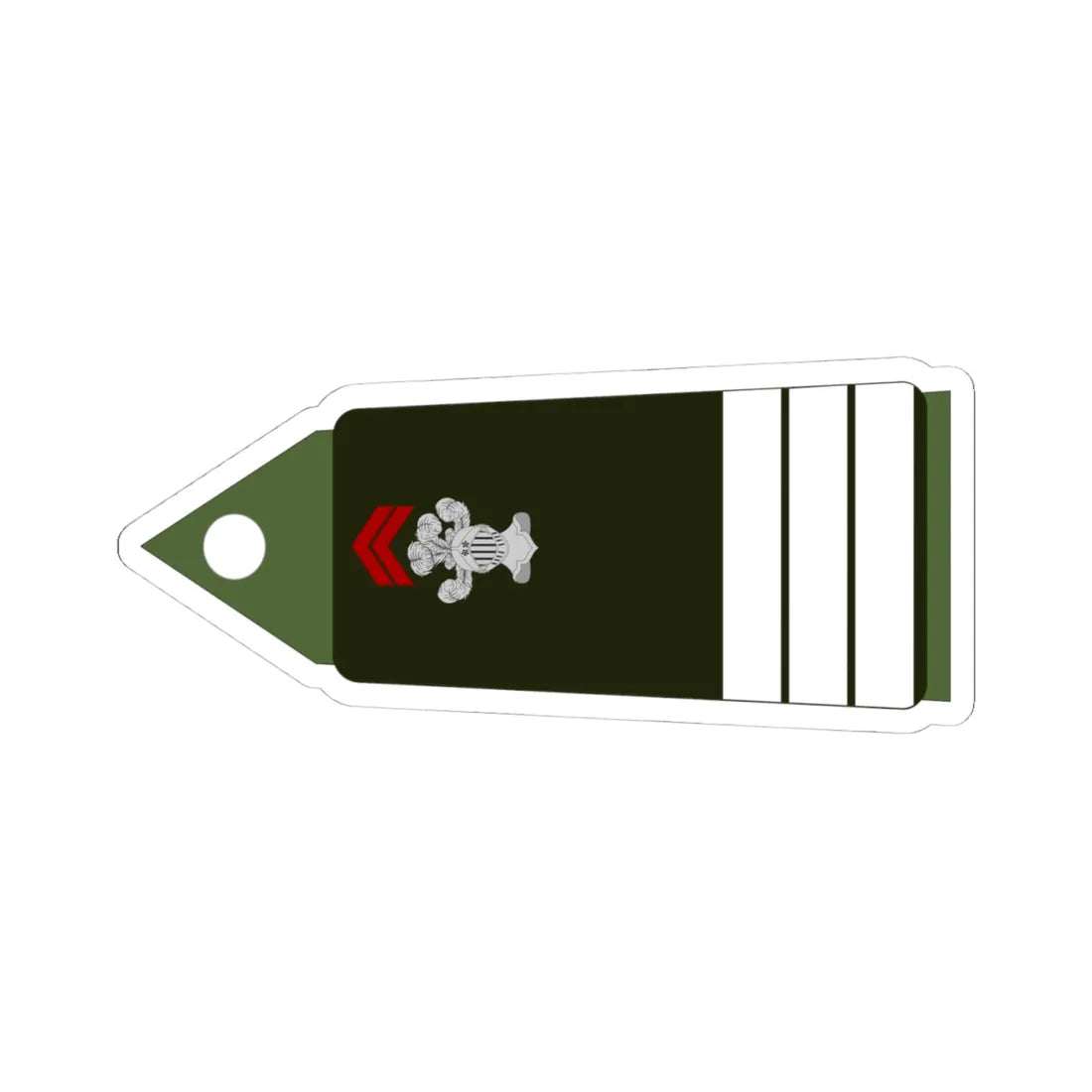 Army FRA OF 02 ROTATION CAVALRY (Military Rank) STICKER Vinyl Kiss-Cut Decal 4 Inch White - The Sticker Space