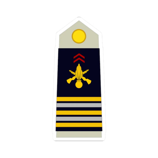 Army FRA OF 04 (Military Rank) STICKER Vinyl Kiss-Cut Decal 2 Inch White - The Sticker Space