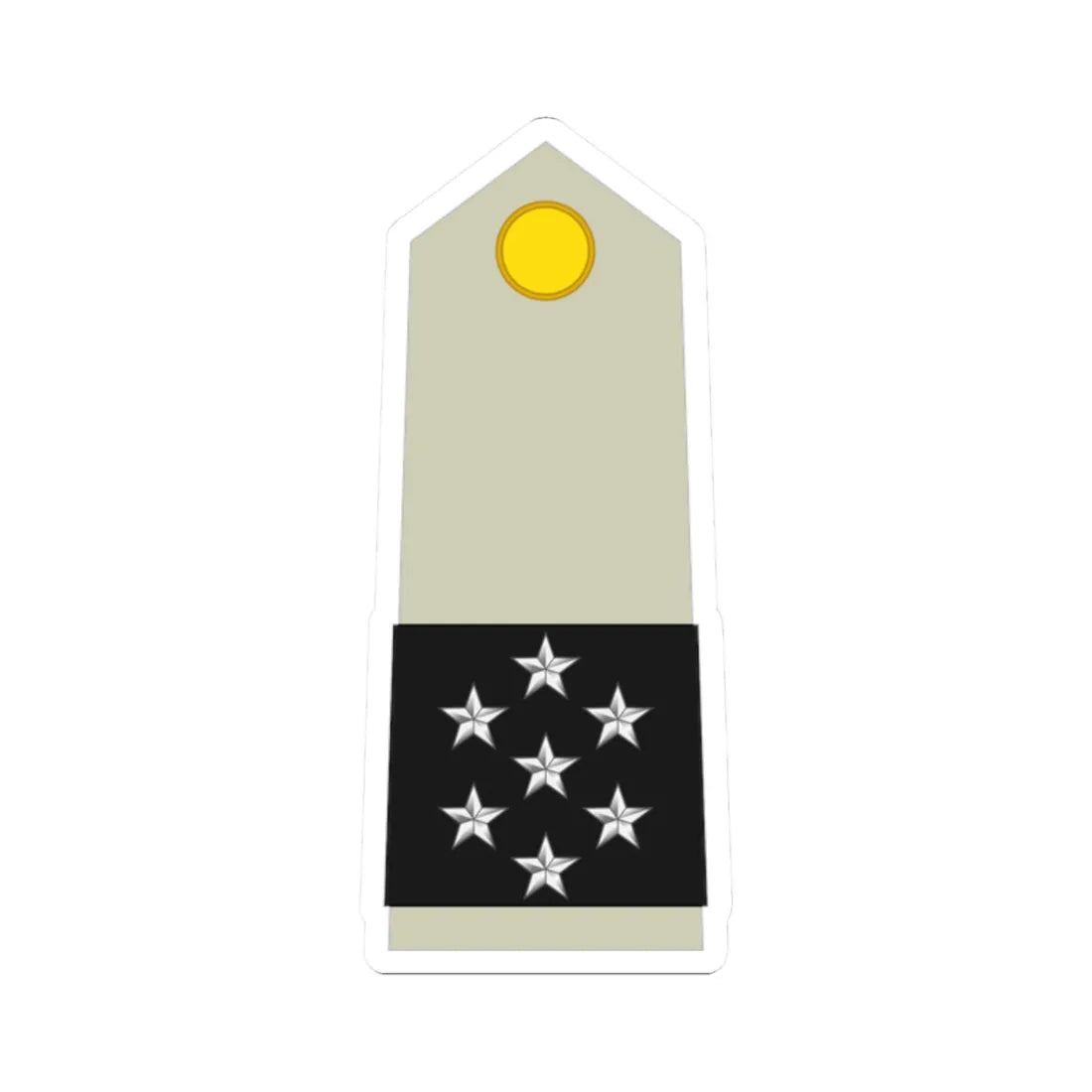 Army FRA OF 10 (Military Rank) STICKER Vinyl Kiss-Cut Decal 2 Inch White - The Sticker Space