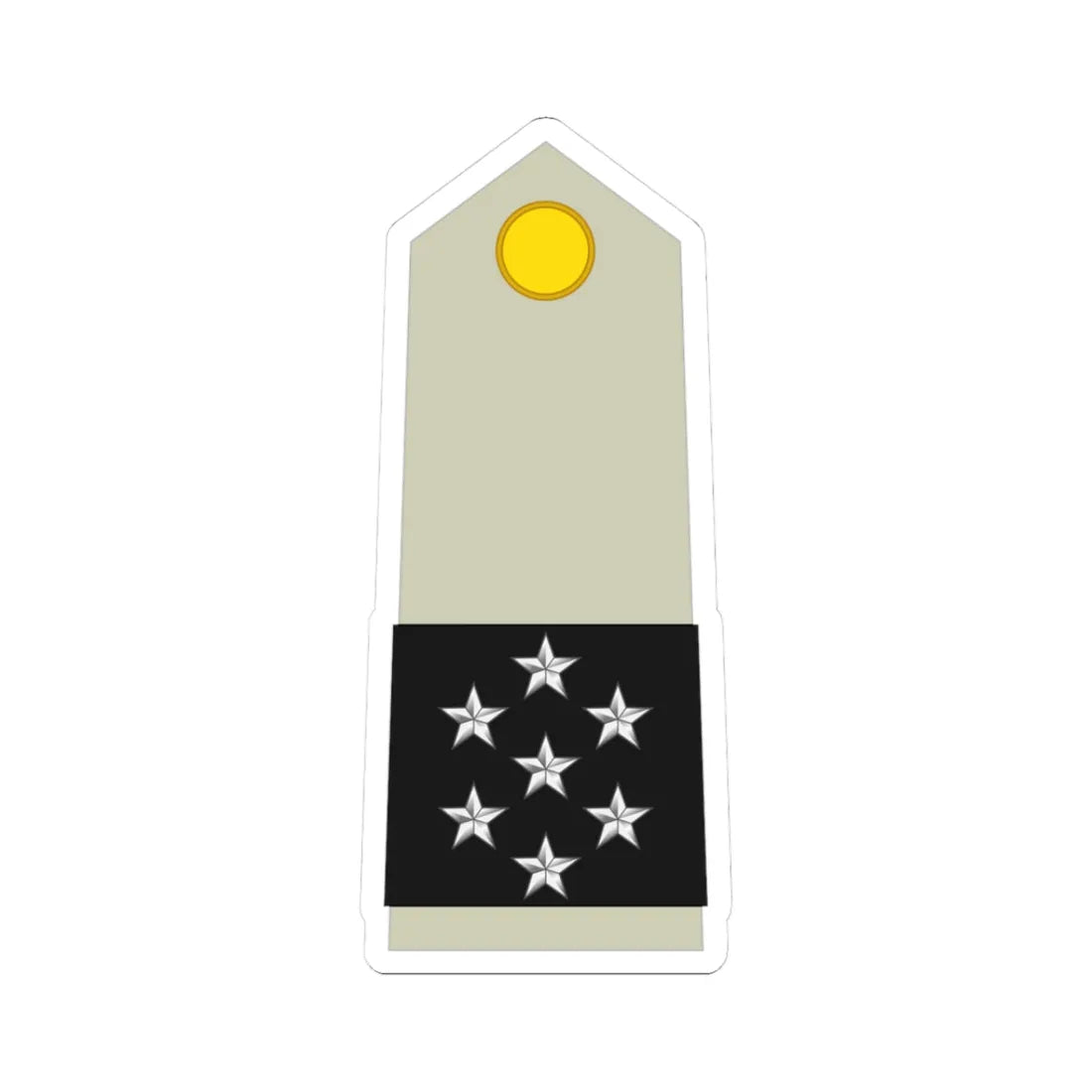Army FRA OF 10 (Military Rank) STICKER Vinyl Kiss-Cut Decal 3 Inch White - The Sticker Space