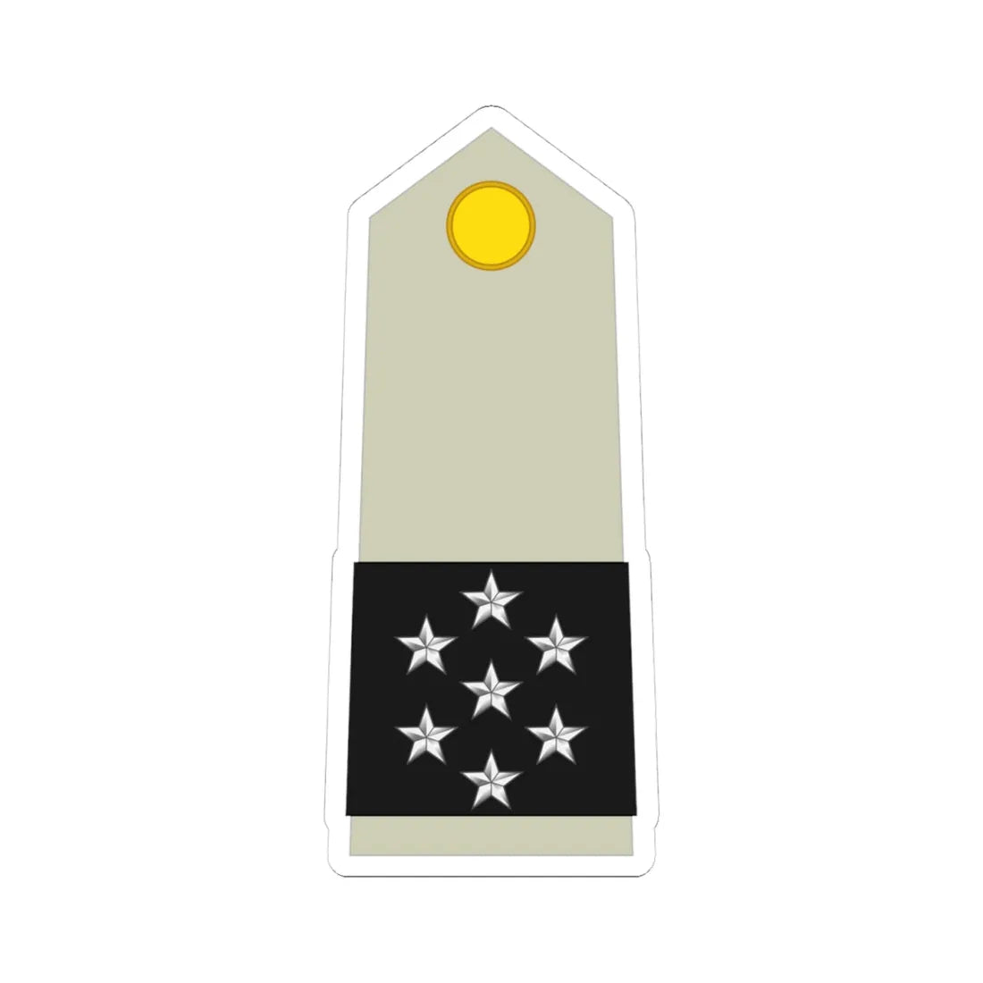 Army FRA OF 10 (Military Rank) STICKER Vinyl Kiss-Cut Decal 4 Inch White - The Sticker Space