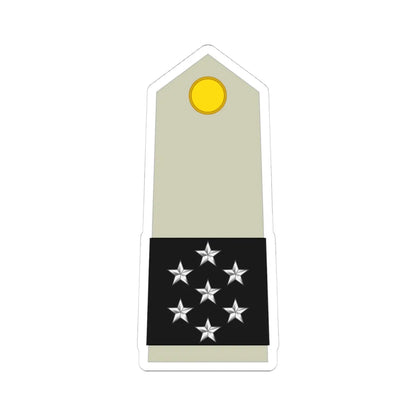 Army FRA OF 10 (Military Rank) STICKER Vinyl Kiss-Cut Decal 4 Inch White - The Sticker Space