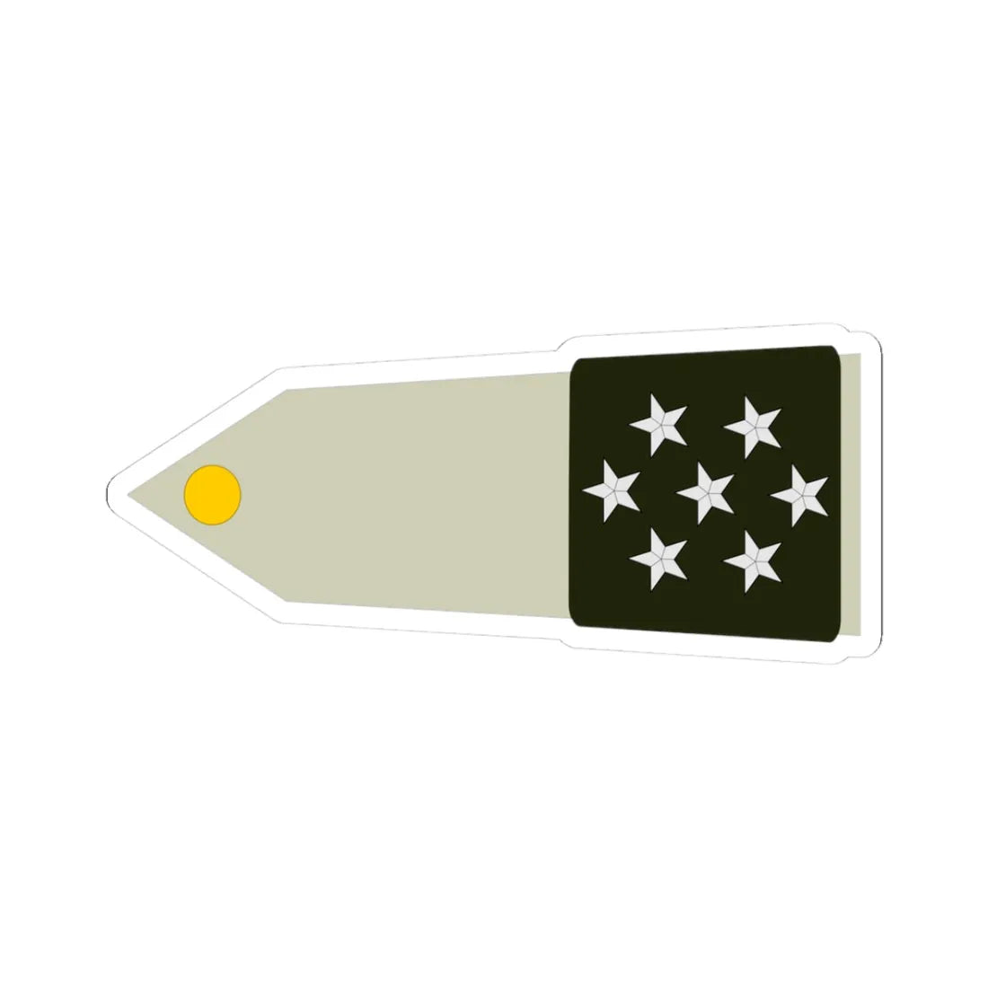 Army FRA OF 10 ROTATION (Military Rank) STICKER Vinyl Kiss-Cut Decal 3 Inch White - The Sticker Space