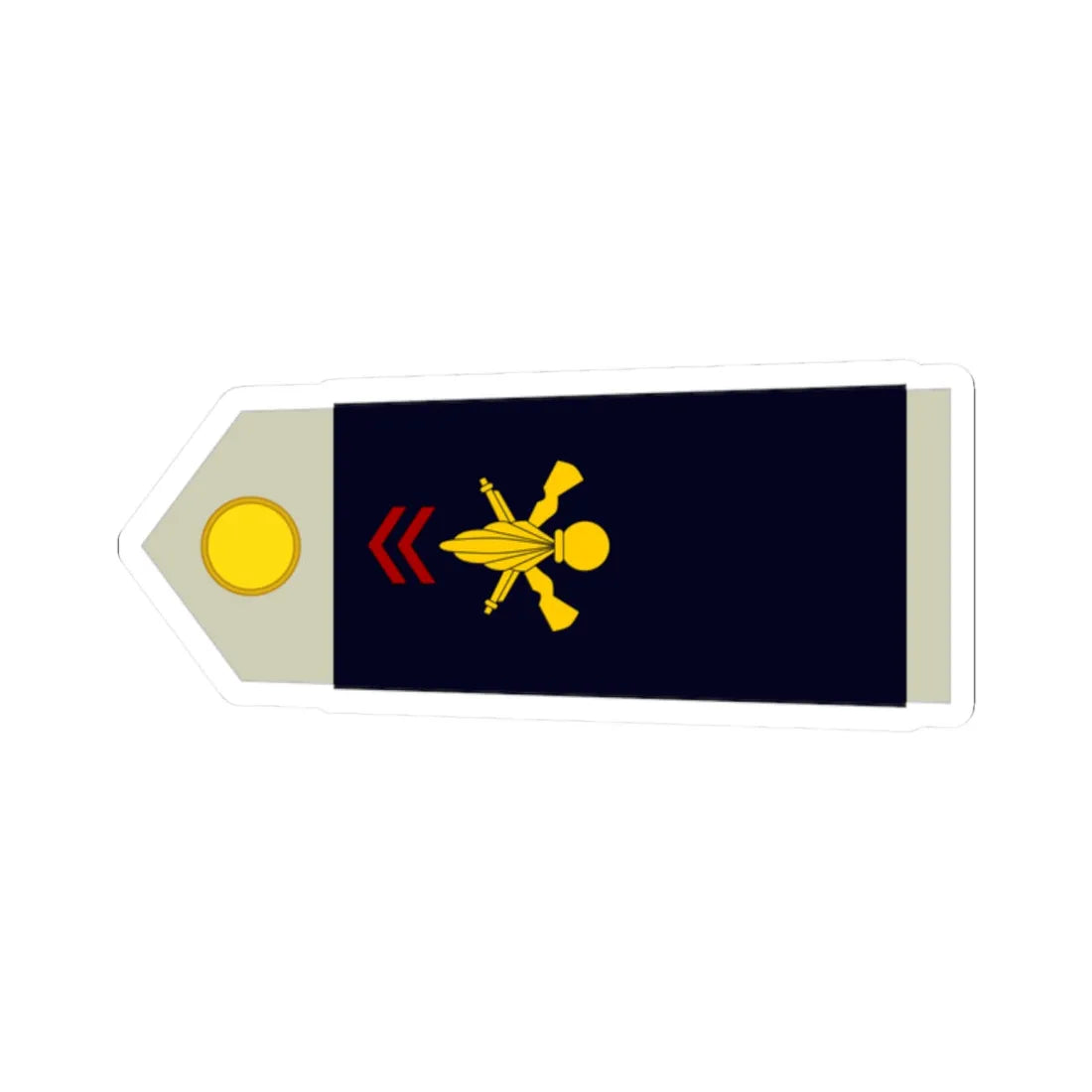 Army FRA OR 01 ROTATION (Military Rank) STICKER Vinyl Kiss-Cut Decal 2 Inch White - The Sticker Space