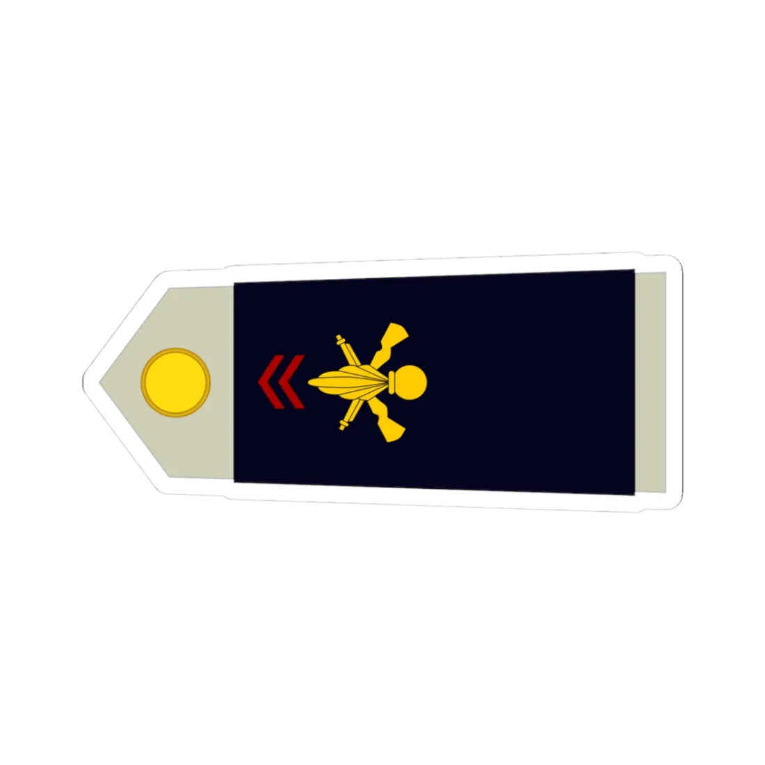 Army FRA OR 01 ROTATION (Military Rank) STICKER Vinyl Kiss-Cut Decal 3 Inch White - The Sticker Space