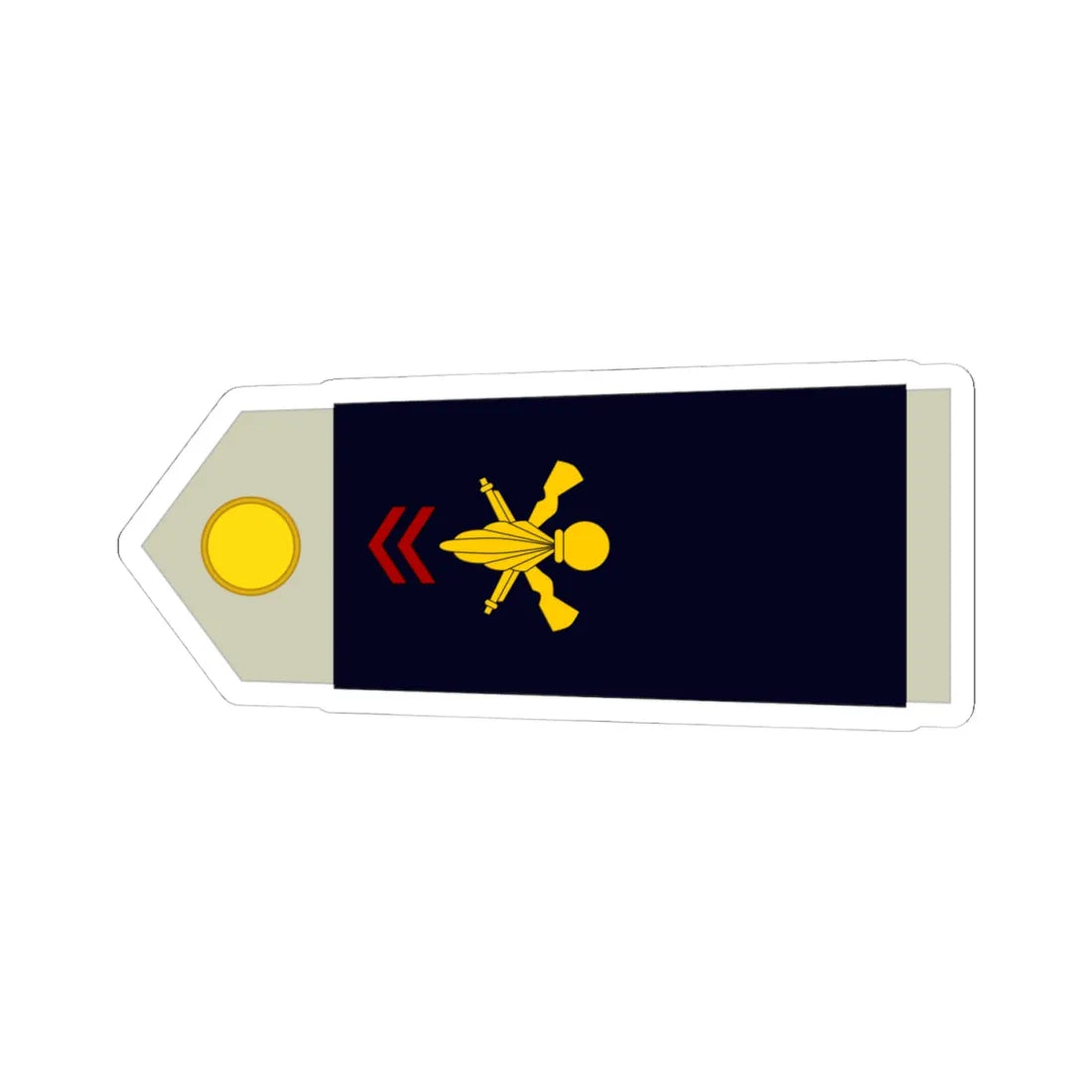 Army FRA OR 01 ROTATION (Military Rank) STICKER Vinyl Kiss-Cut Decal 4 Inch White - The Sticker Space