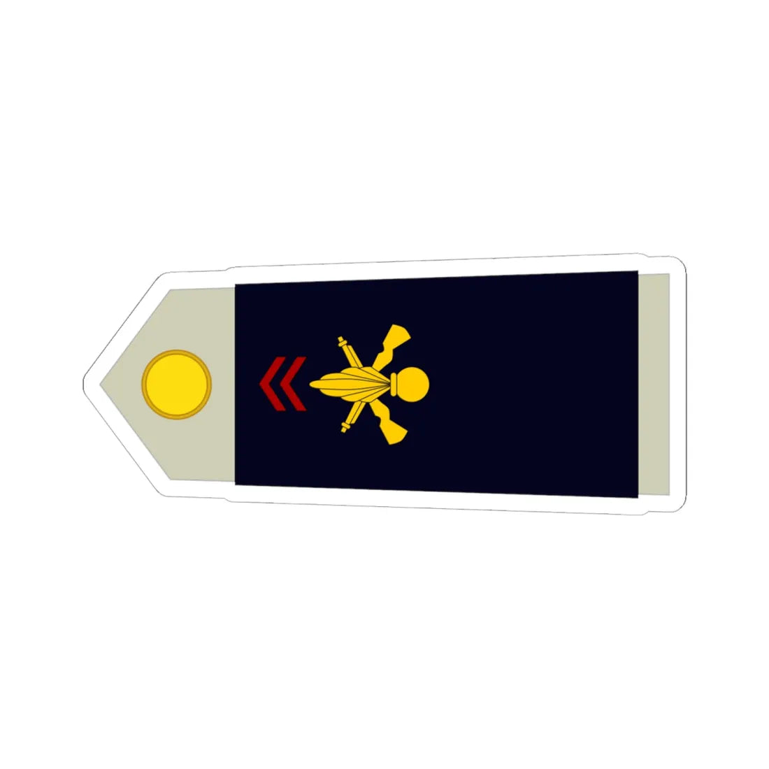 Army FRA OR 01 ROTATION (Military Rank) STICKER Vinyl Kiss-Cut Decal 6 Inch White - The Sticker Space