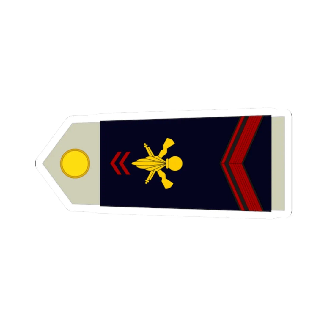 Army FRA OR 02 ROTATION (Military Rank) STICKER Vinyl Kiss-Cut Decal 2 Inch White - The Sticker Space