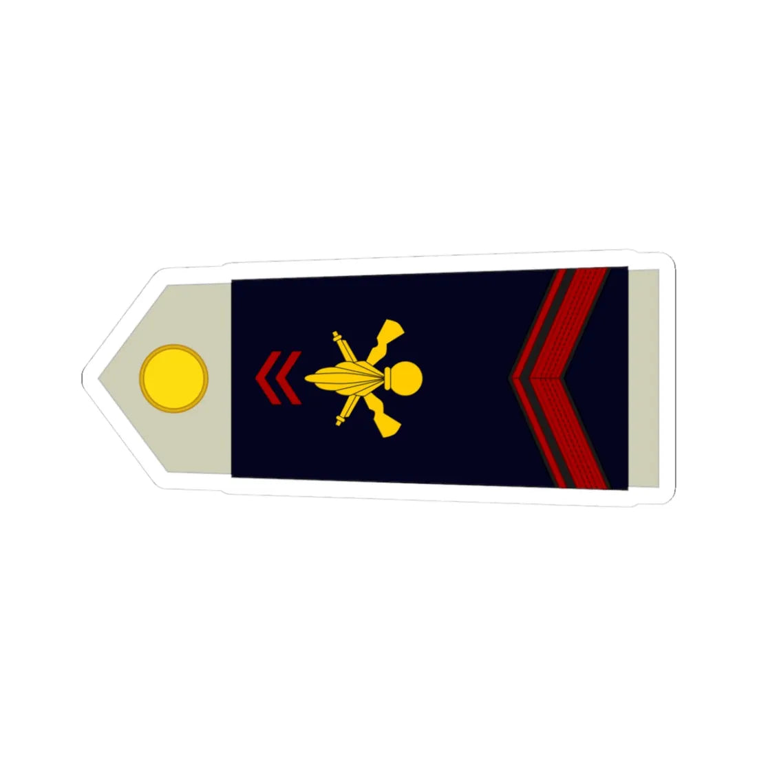 Army FRA OR 02 ROTATION (Military Rank) STICKER Vinyl Kiss-Cut Decal 3 Inch White - The Sticker Space