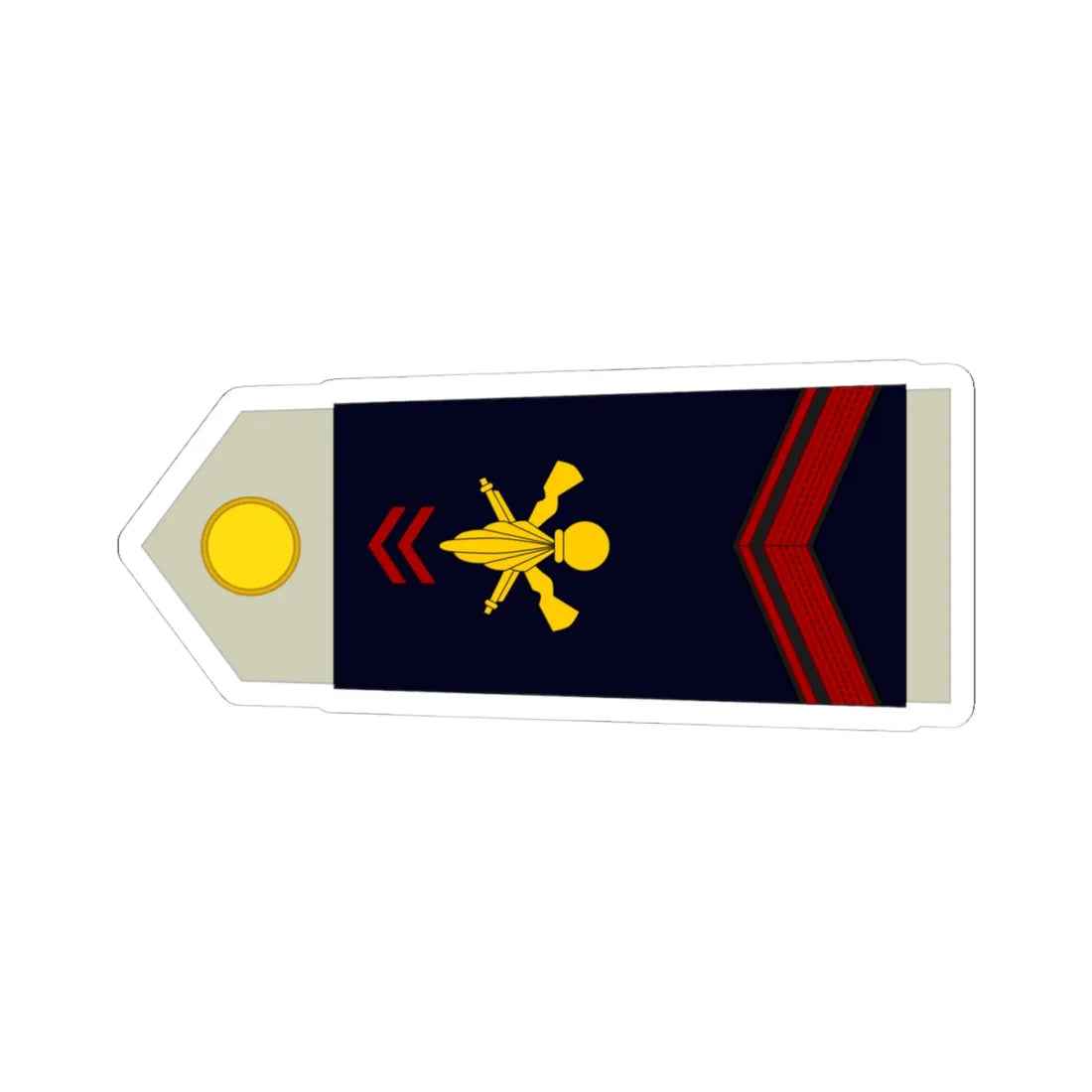 Army FRA OR 02 ROTATION (Military Rank) STICKER Vinyl Kiss-Cut Decal 4 Inch White - The Sticker Space