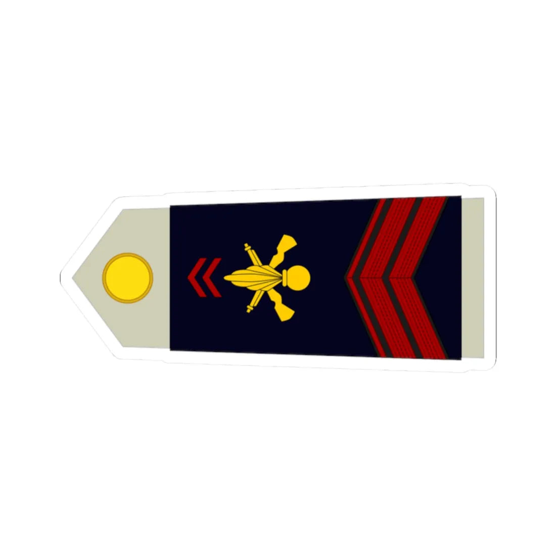 Army FRA OR 03 ROTATION (Military Rank) STICKER Vinyl Kiss-Cut Decal 2 Inch White - The Sticker Space
