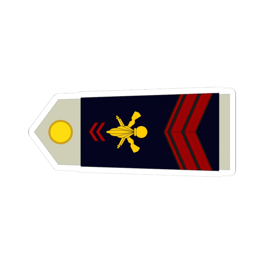 Army FRA OR 03 ROTATION (Military Rank) STICKER Vinyl Kiss-Cut Decal 3 Inch White - The Sticker Space