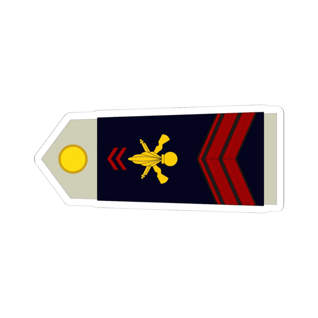 Army FRA OR 03 ROTATION (Military Rank) STICKER Vinyl Kiss-Cut Decal 4 Inch White - The Sticker Space