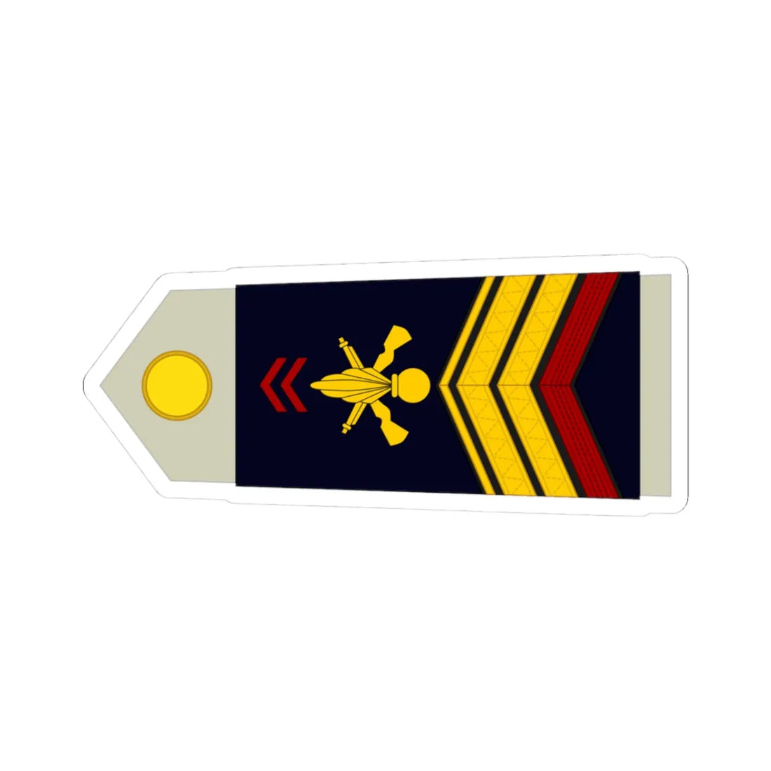 Army FRA OR 04a ROTATION (Military Rank) STICKER Vinyl Kiss-Cut Decal 3 Inch White - The Sticker Space