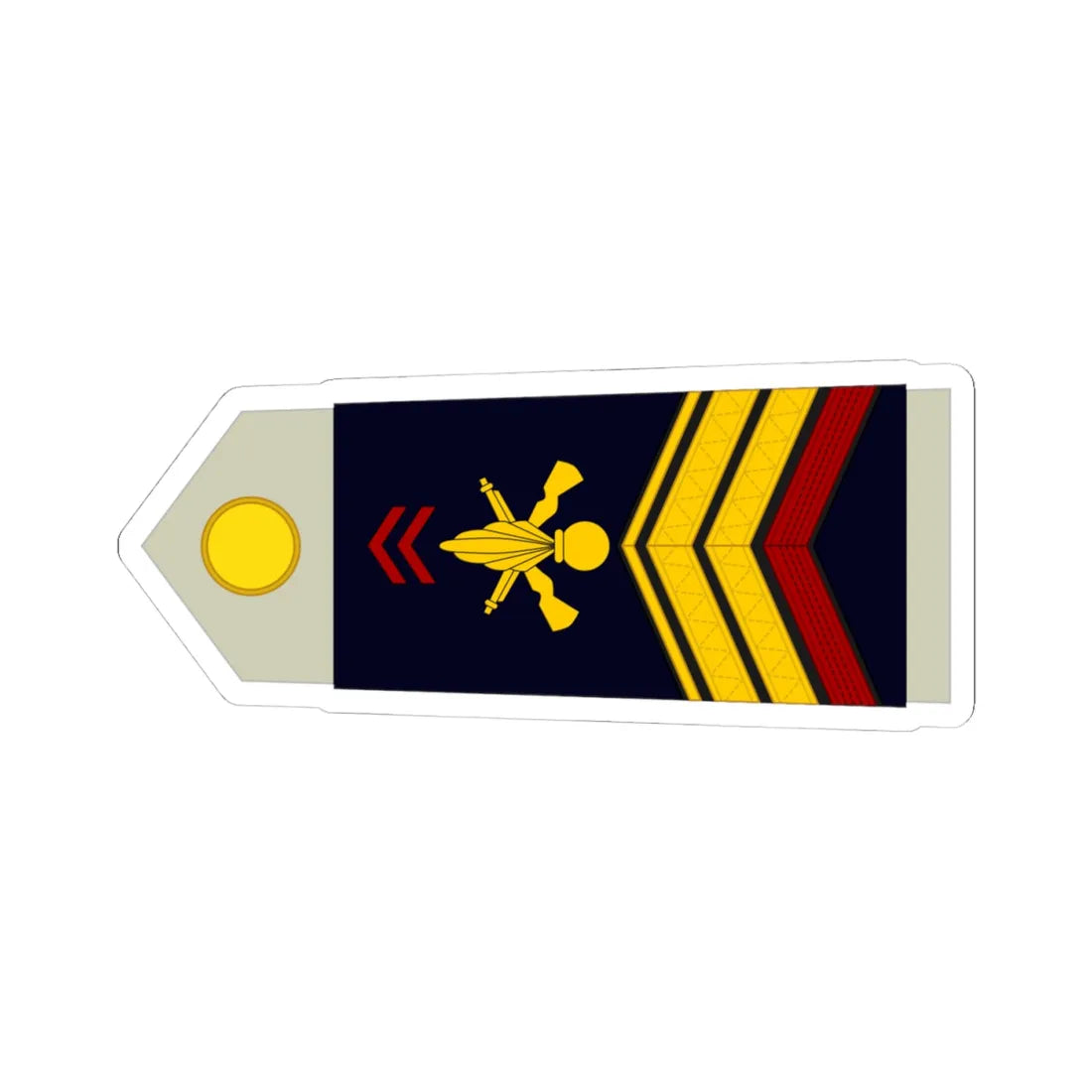 Army FRA OR 04a ROTATION (Military Rank) STICKER Vinyl Kiss-Cut Decal 4 Inch White - The Sticker Space
