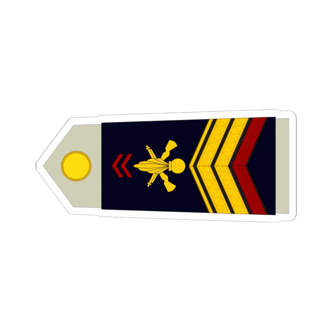 Army FRA OR 04a ROTATION (Military Rank) STICKER Vinyl Kiss-Cut Decal 6 Inch White - The Sticker Space