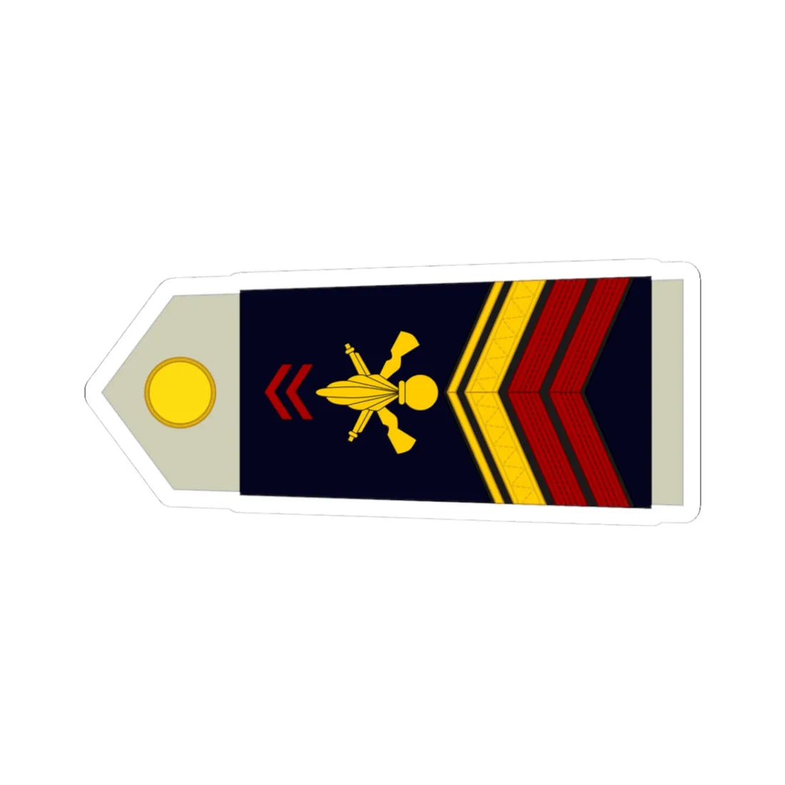 Army FRA OR 04b ROTATION (Military Rank) STICKER Vinyl Kiss-Cut Decal 3 Inch White - The Sticker Space
