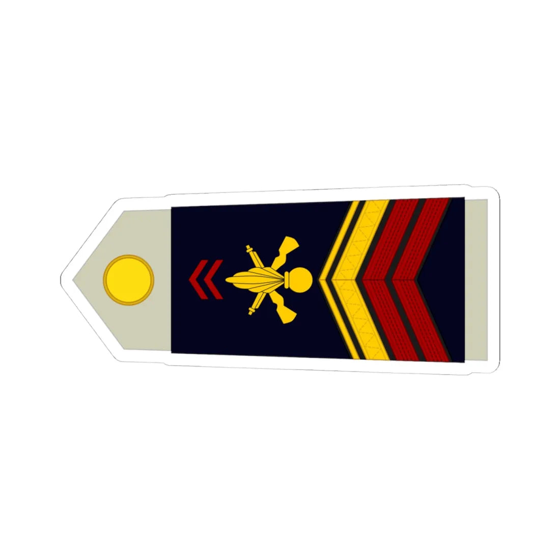 Army FRA OR 04b ROTATION (Military Rank) STICKER Vinyl Kiss-Cut Decal 4 Inch White - The Sticker Space