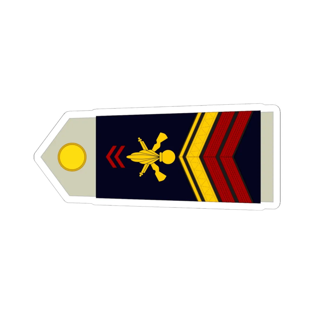 Army FRA OR 04b ROTATION (Military Rank) STICKER Vinyl Kiss-Cut Decal 6 Inch White - The Sticker Space