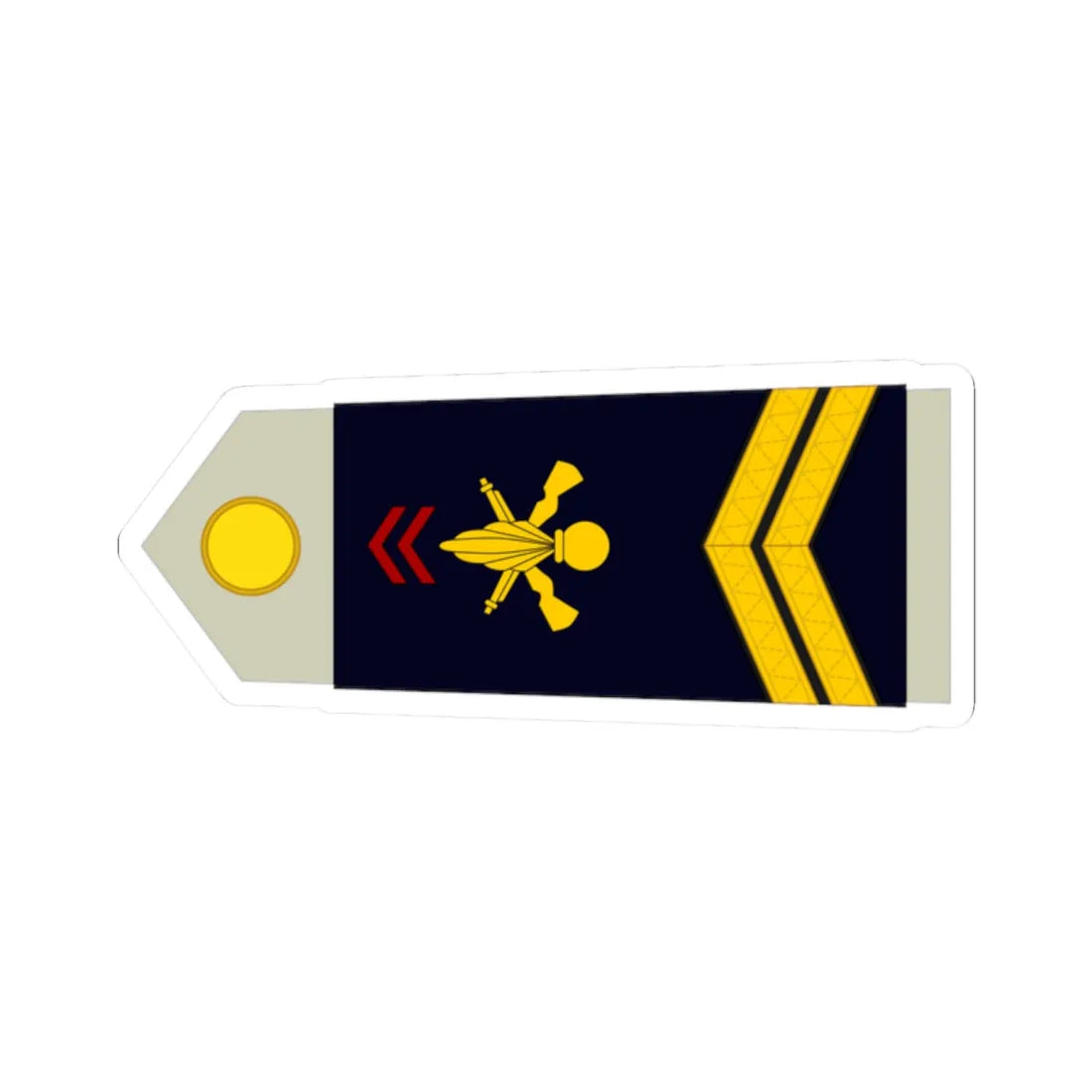 Army FRA OR 05 ROTATION (Military Rank) STICKER Vinyl Kiss-Cut Decal 2 Inch White - The Sticker Space