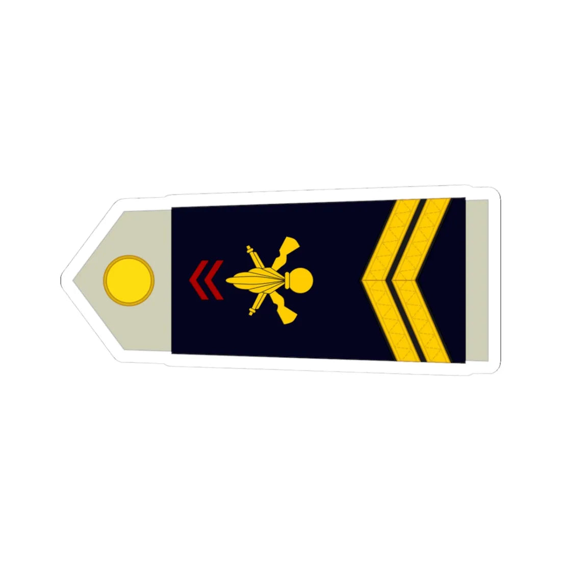 Army FRA OR 05 ROTATION (Military Rank) STICKER Vinyl Kiss-Cut Decal 3 Inch White - The Sticker Space