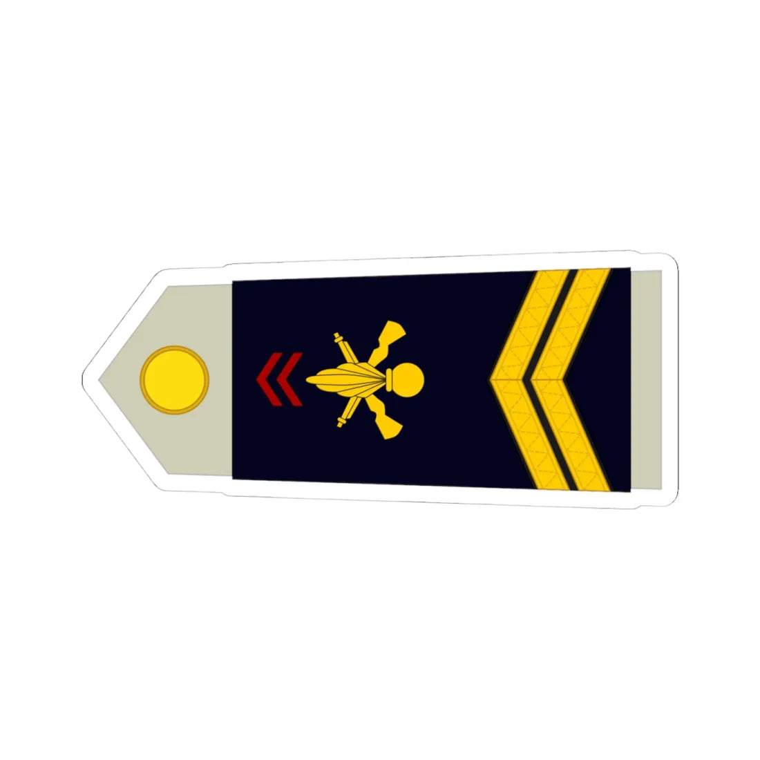 Army FRA OR 05 ROTATION (Military Rank) STICKER Vinyl Kiss-Cut Decal 4 Inch White - The Sticker Space