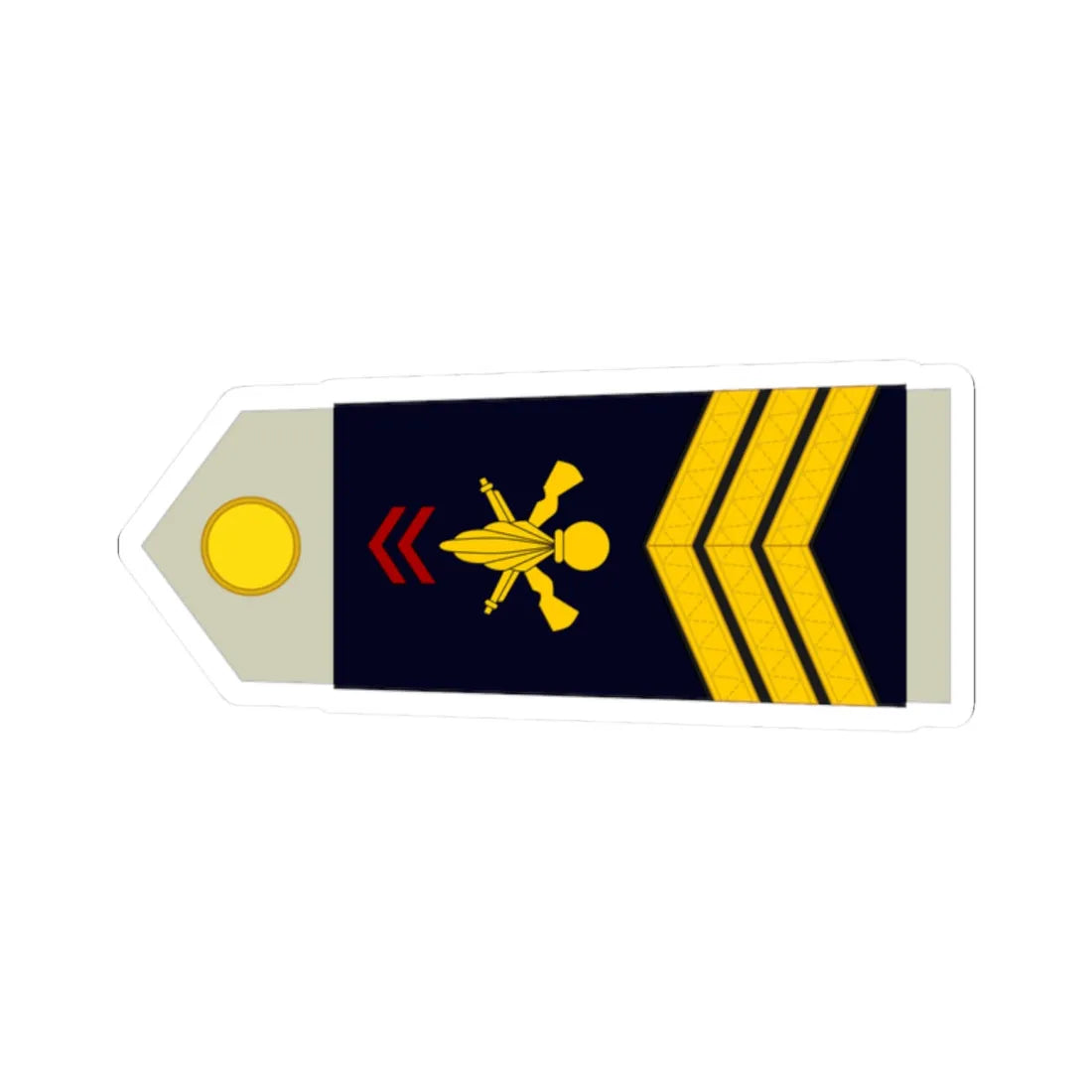 Army FRA OR 06 ROTATION (Military Rank) STICKER Vinyl Kiss-Cut Decal 2 Inch White - The Sticker Space