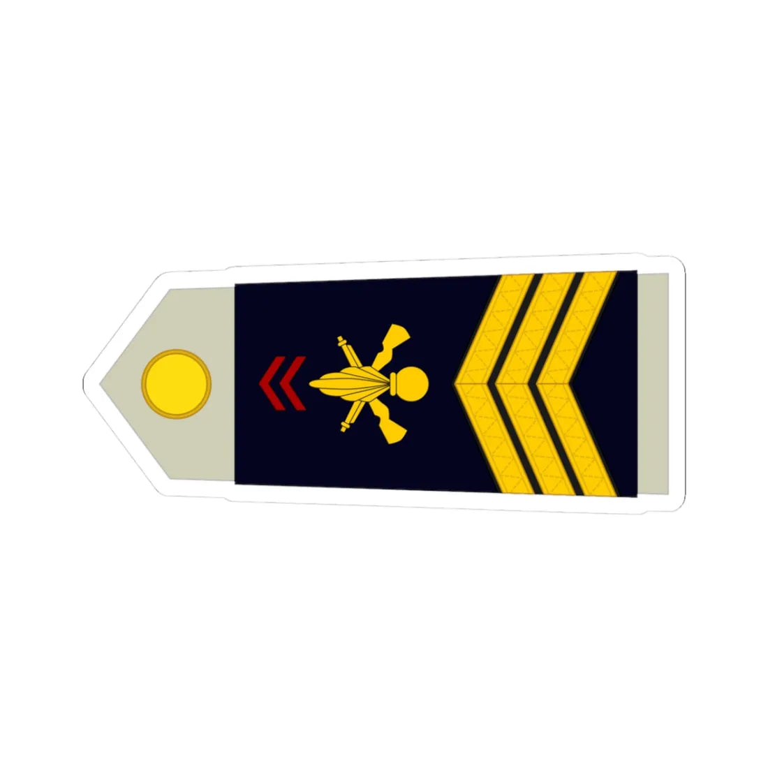 Army FRA OR 06 ROTATION (Military Rank) STICKER Vinyl Kiss-Cut Decal 3 Inch White - The Sticker Space