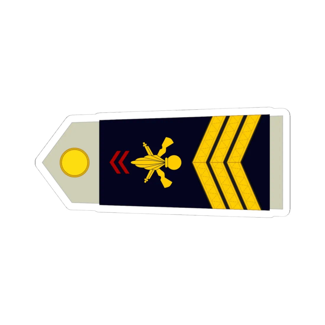 Army FRA OR 06 ROTATION (Military Rank) STICKER Vinyl Kiss-Cut Decal 4 Inch White - The Sticker Space