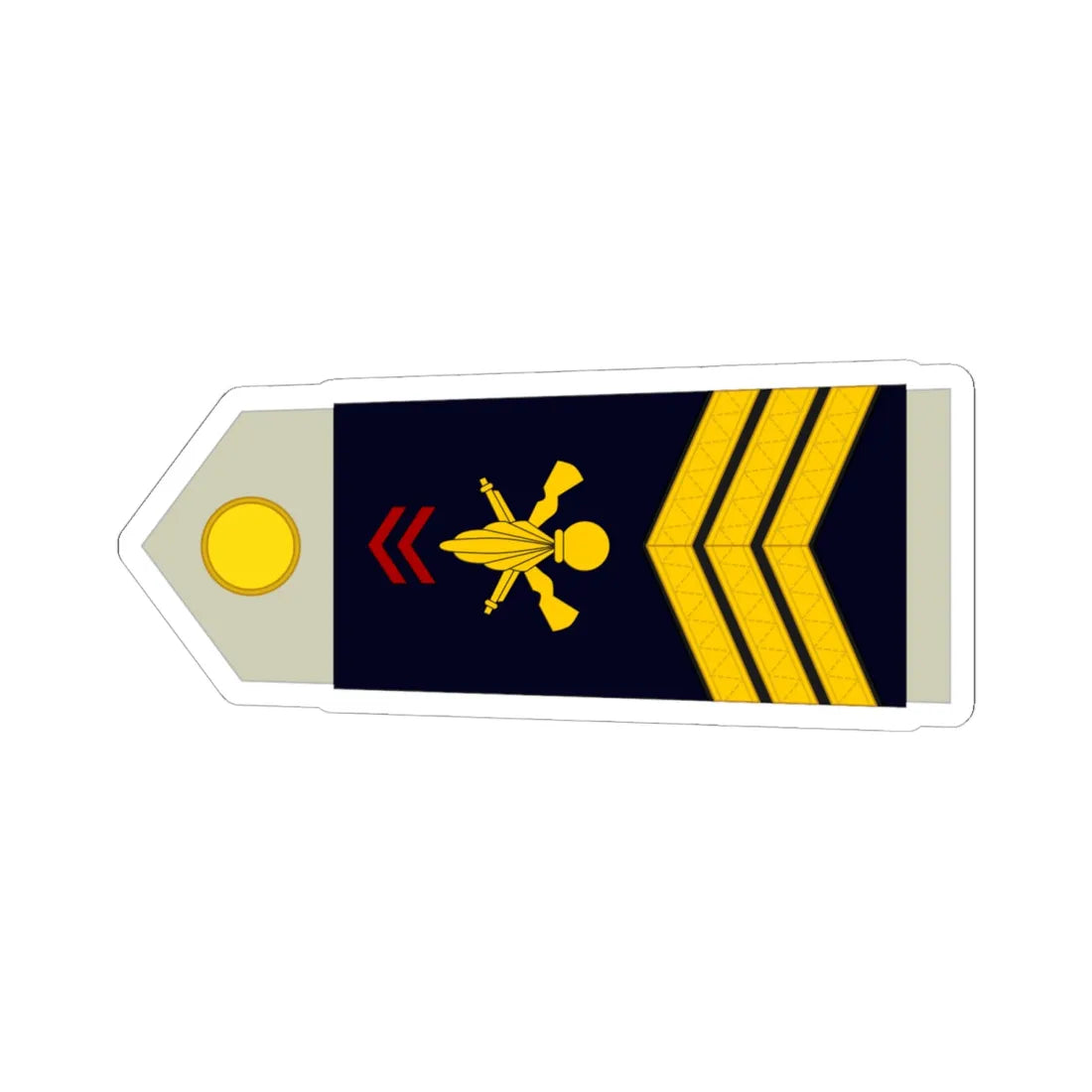 Army FRA OR 06 ROTATION (Military Rank) STICKER Vinyl Kiss-Cut Decal 6 Inch White - The Sticker Space
