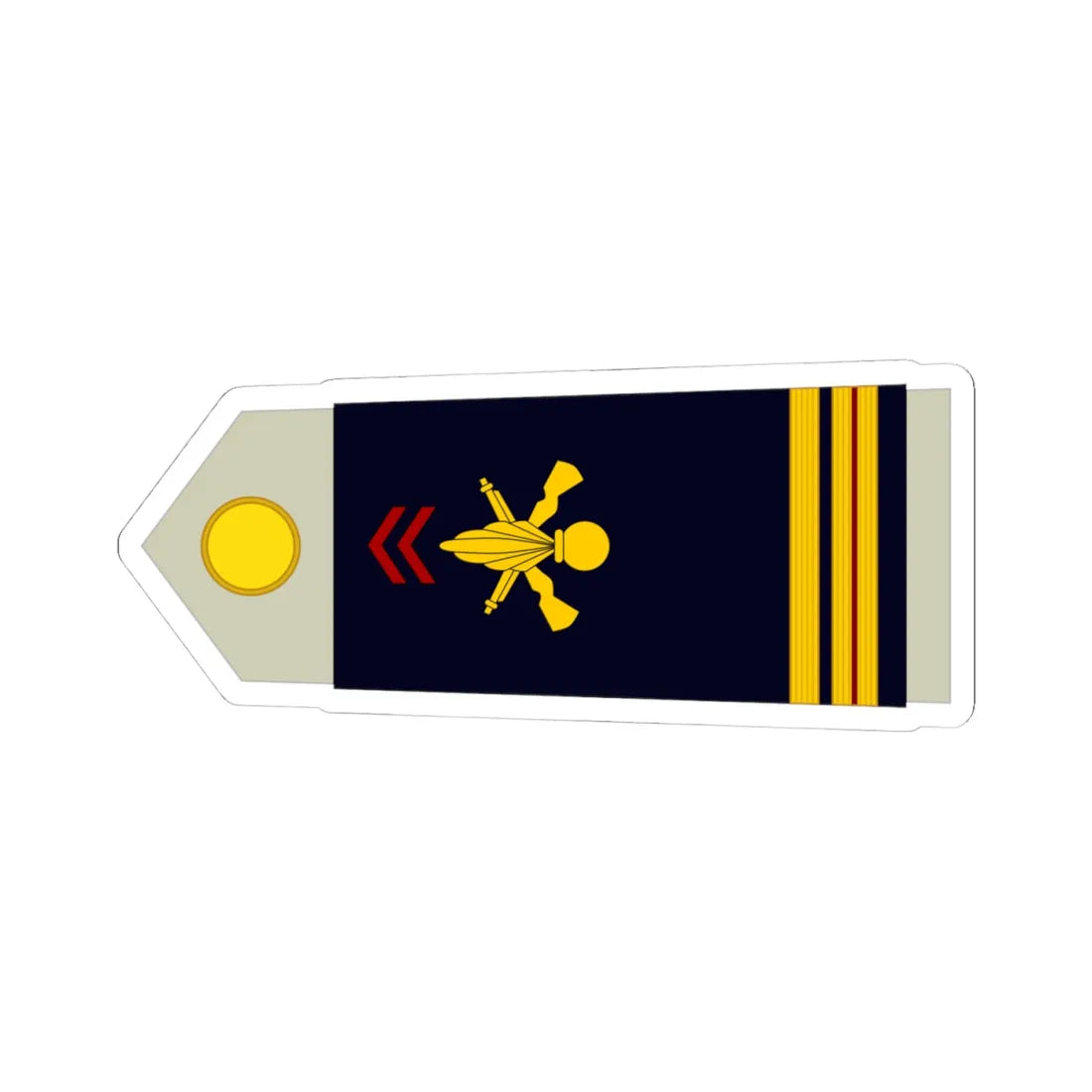 Army FRA OR 09a ROTATION (Military Rank) STICKER Vinyl Kiss-Cut Decal 4 Inch White - The Sticker Space