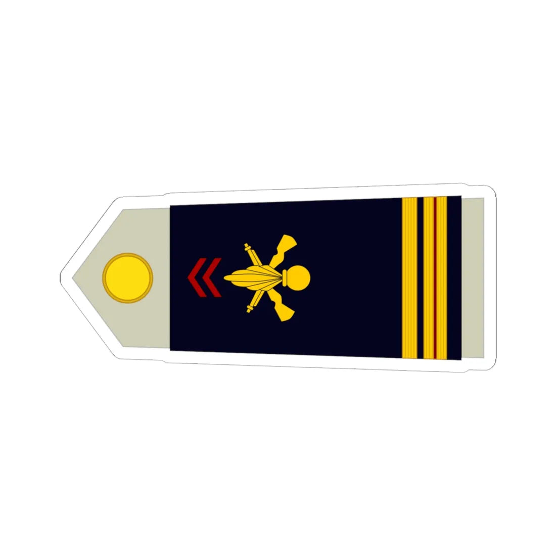 Army FRA OR 09a ROTATION (Military Rank) STICKER Vinyl Kiss-Cut Decal 6 Inch White - The Sticker Space
