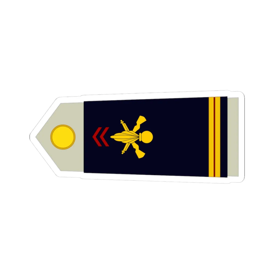 Army FRA OR 09b ROTATION (Military Rank) STICKER Vinyl Kiss-Cut Decal 3 Inch White - The Sticker Space