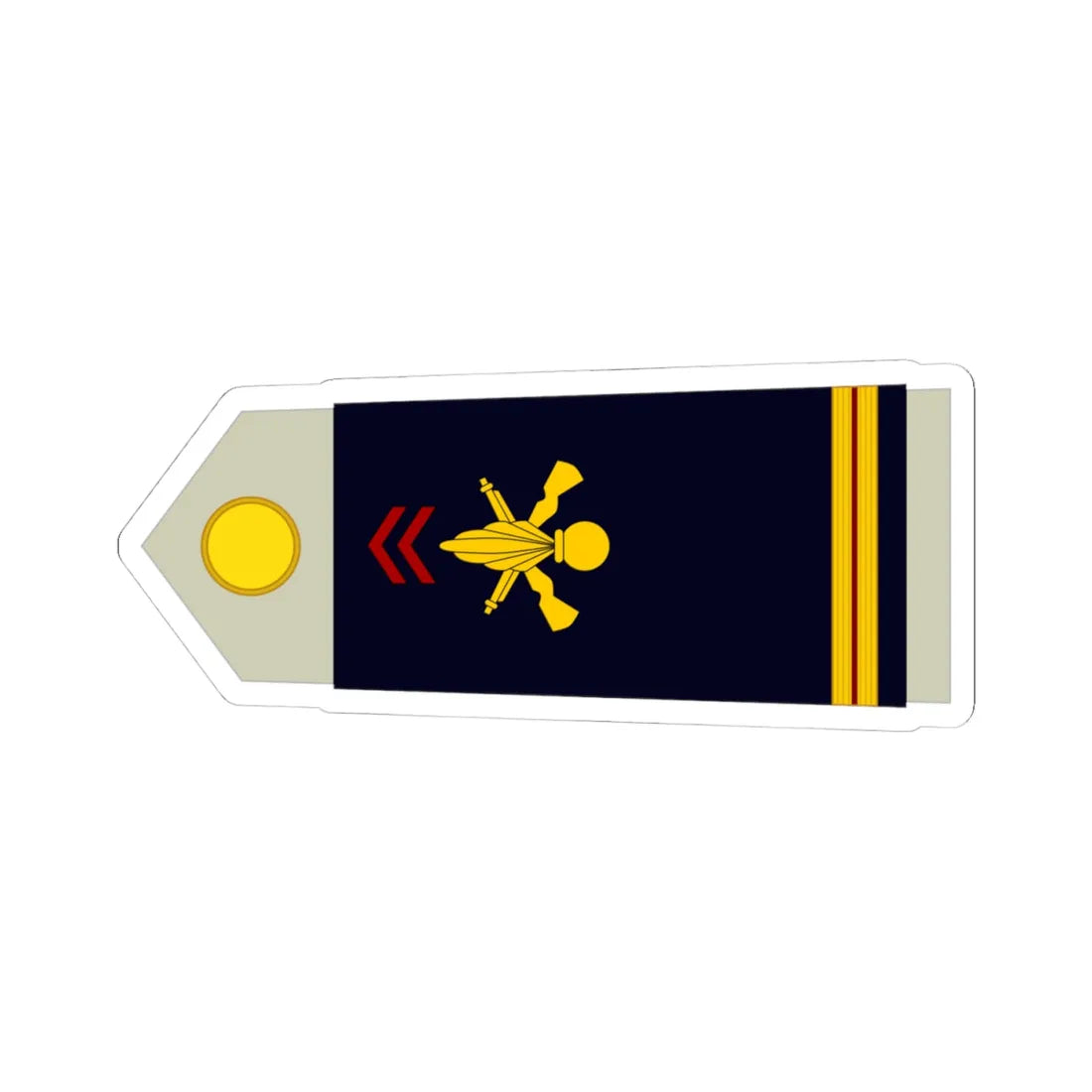 Army FRA OR 09b ROTATION (Military Rank) STICKER Vinyl Kiss-Cut Decal 4 Inch White - The Sticker Space