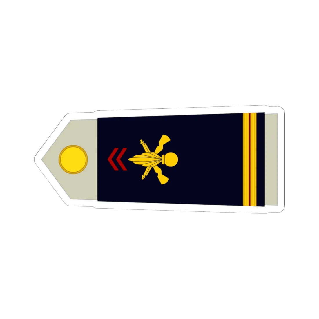 Army FRA OR 09b ROTATION (Military Rank) STICKER Vinyl Kiss-Cut Decal 6 Inch White - The Sticker Space