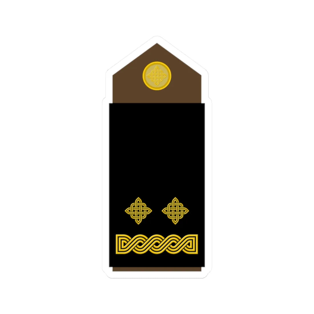 Army HRV OF 01a (Croatia) (Military Rank) STICKER Vinyl Kiss-Cut Decal 2 Inch White - The Sticker Space