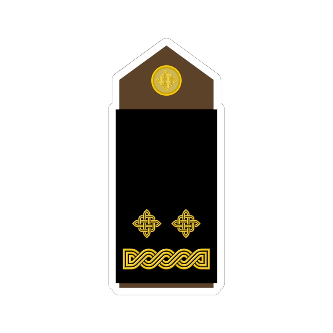 Army HRV OF 01a (Croatia) (Military Rank) STICKER Vinyl Kiss-Cut Decal 6 Inch White - The Sticker Space