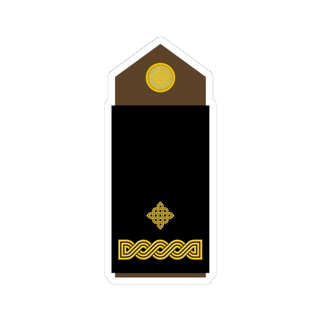 Army HRV OF 01b (Croatia) (Military Rank) STICKER Vinyl Kiss-Cut Decal 4 Inch White - The Sticker Space