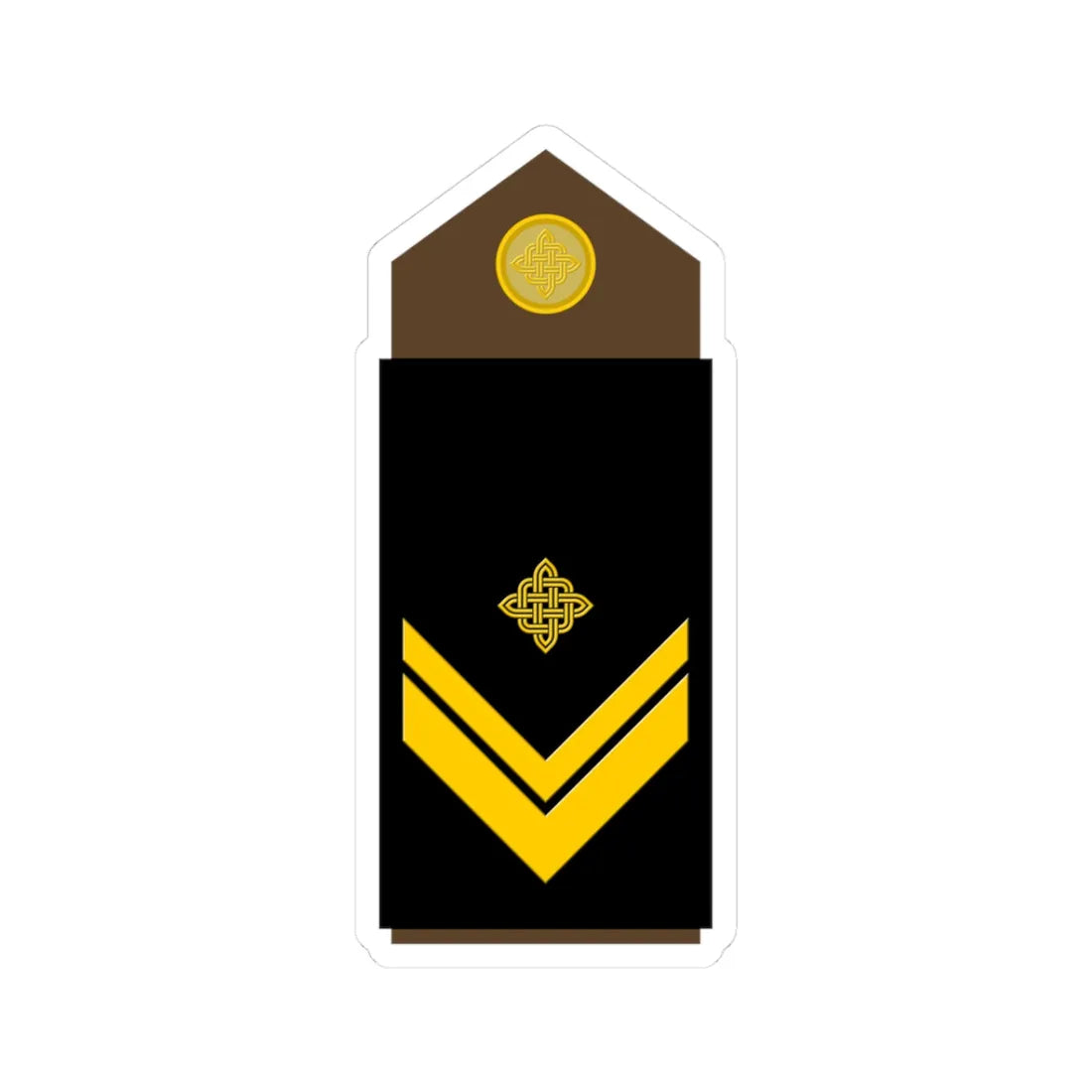 Army HRV OR 07 (Croatia) (Military Rank) STICKER Vinyl Kiss-Cut Decal 3 Inch White - The Sticker Space