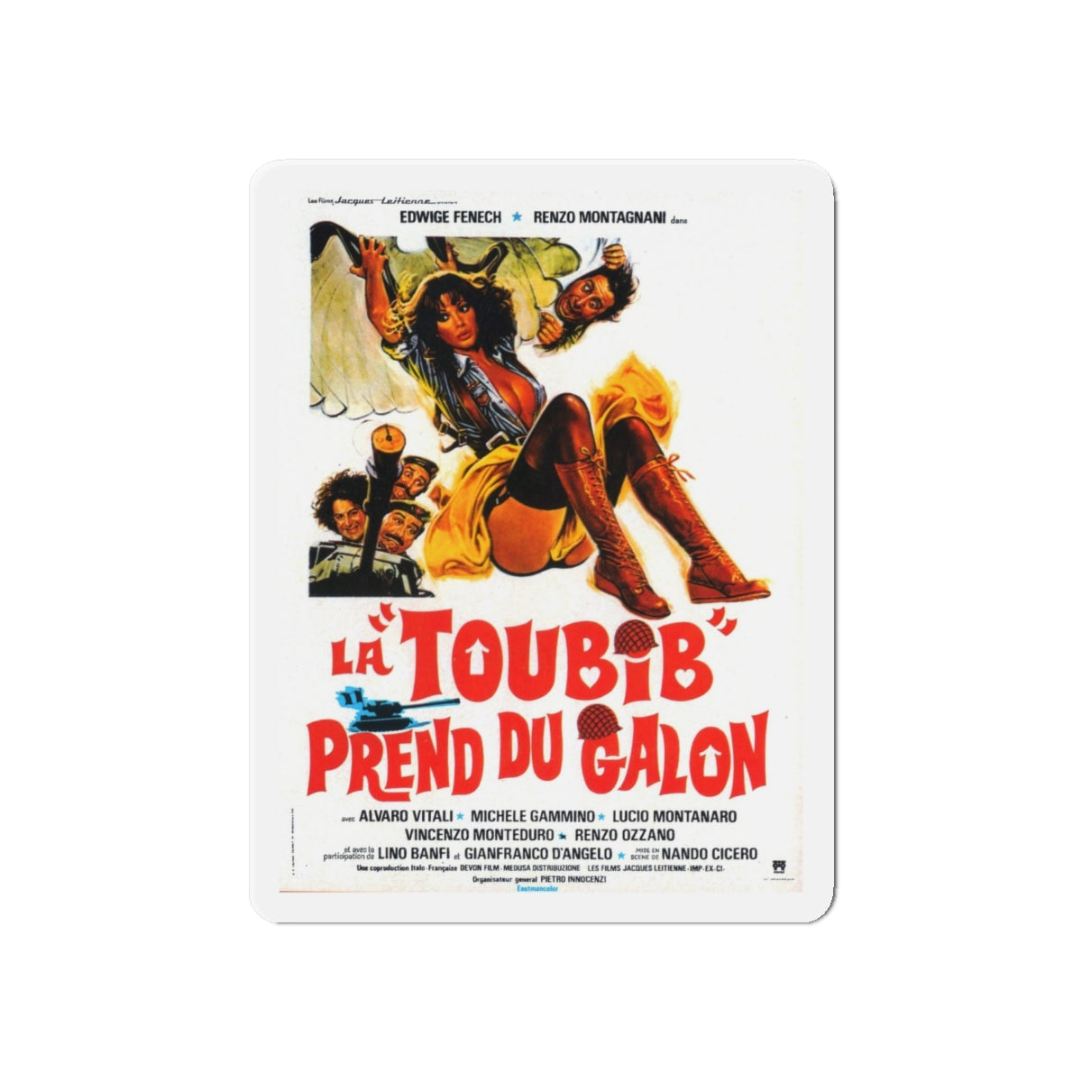 ARMY NURSE ON GREAT MANEUVERS 1978 Movie Poster - Die-Cut Magnet-6 × 6"-The Sticker Space