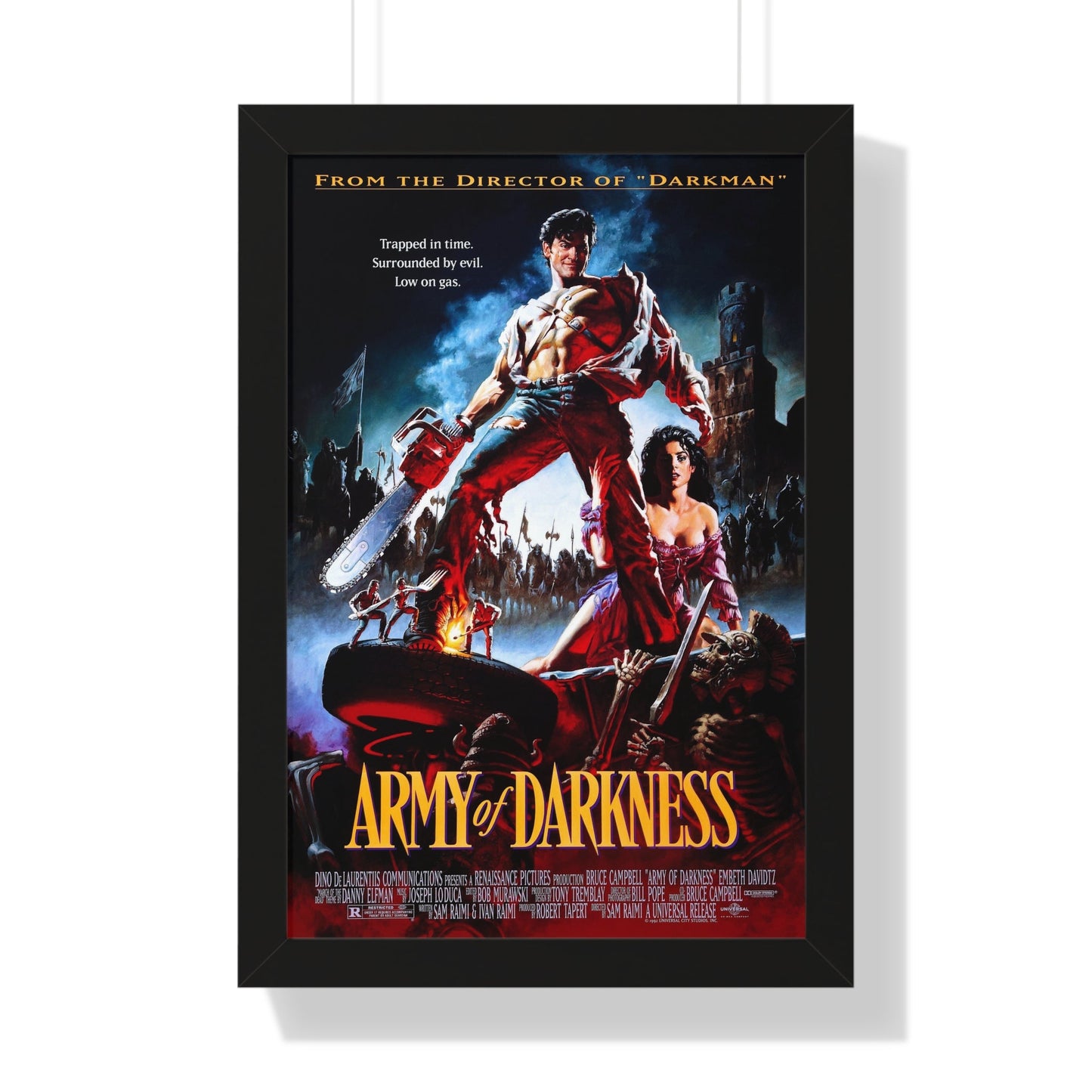 ARMY OF DARKNESS 1992 - Framed Movie Poster-16″ x 24″-The Sticker Space