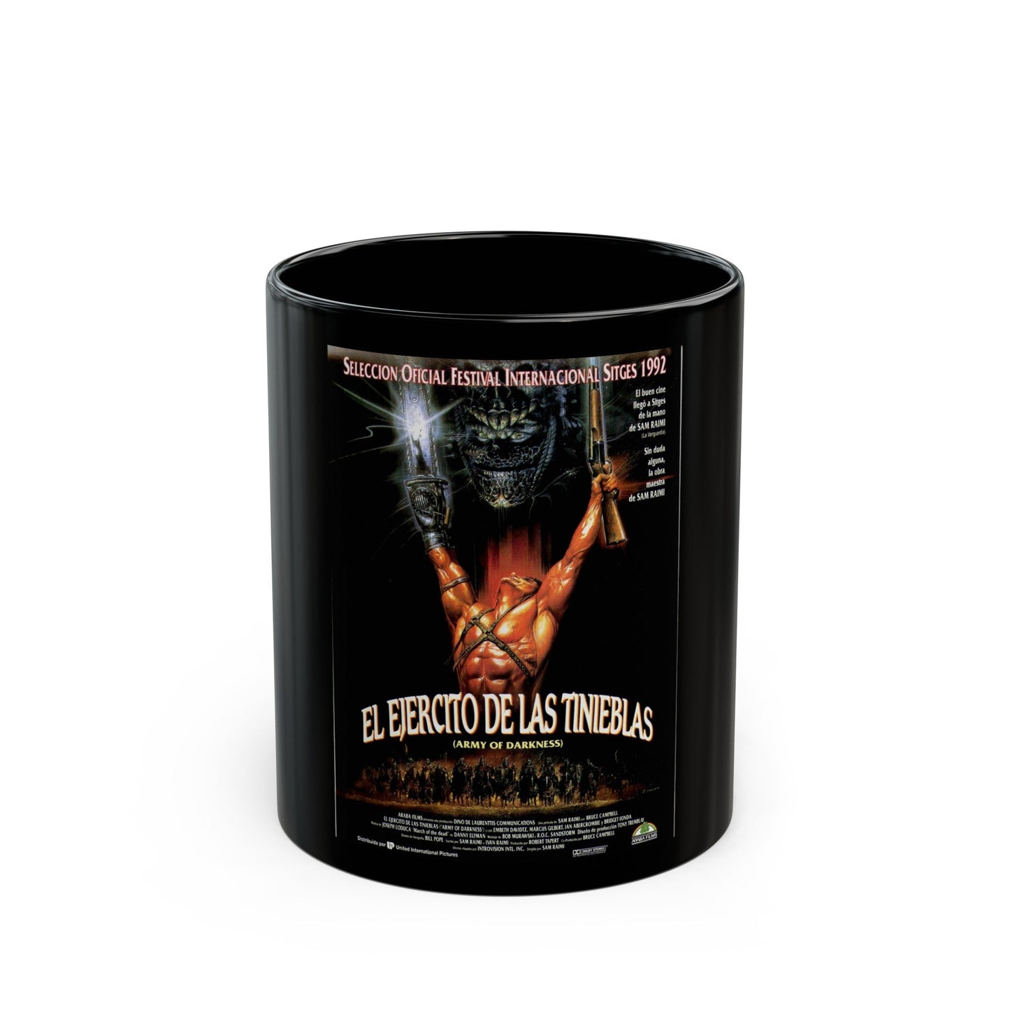 ARMY OF DARKNESS (3) 1992 Movie Poster - Black Coffee Mug-11oz-The Sticker Space