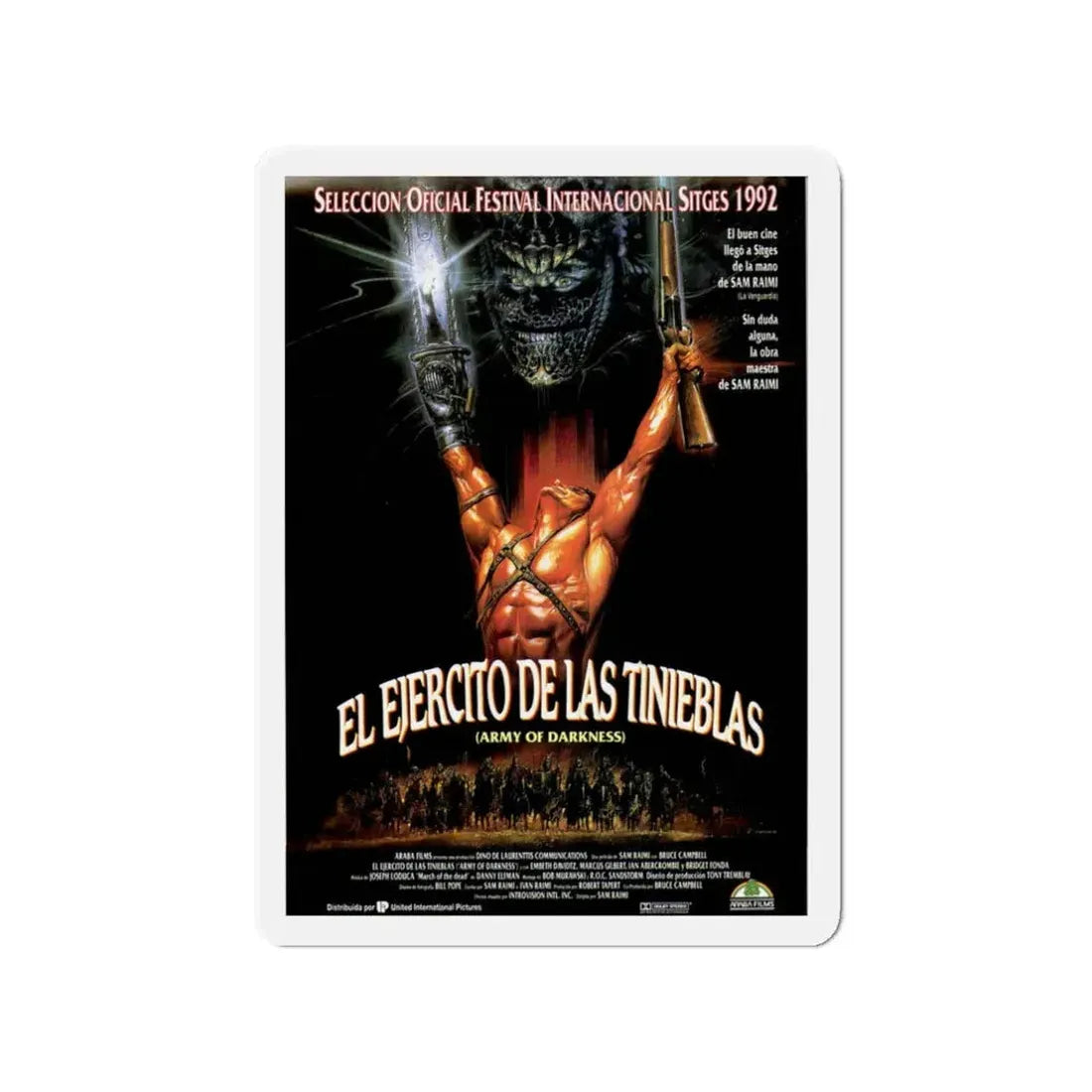 ARMY OF DARKNESS (3) 1992 Movie Poster - Refrigerator Magnet 3 Inch - The Sticker Space