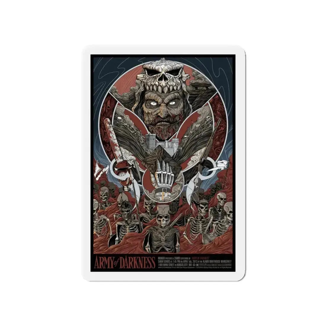 ARMY OF DARKNESS (ALAMO DRAFTHOUSE) 1992 Movie Poster - Refrigerator Magnet 4 Inch - The Sticker Space