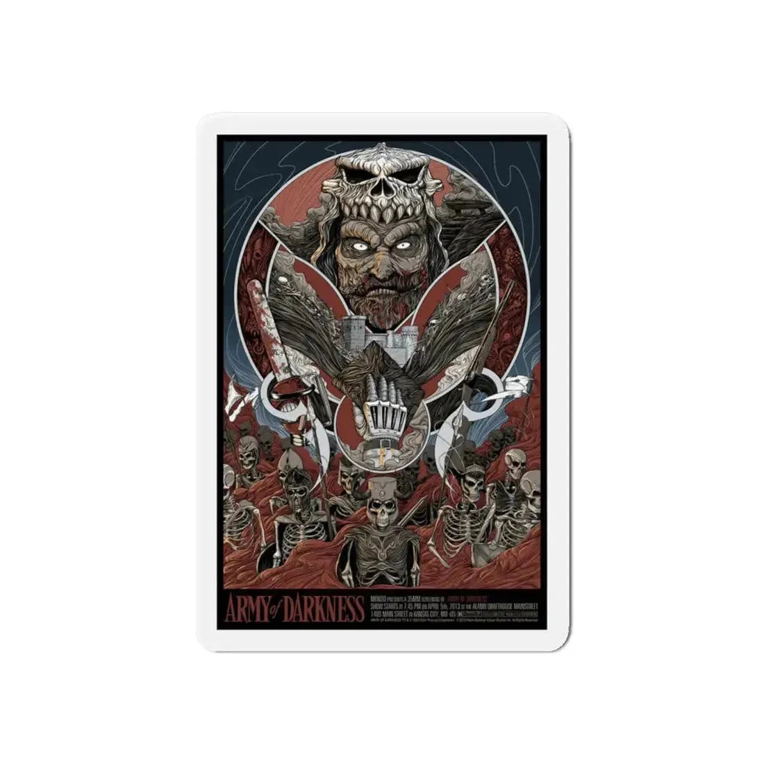 ARMY OF DARKNESS (ALAMO DRAFTHOUSE) 1992 Movie Poster - Refrigerator Magnet 6 Inch - The Sticker Space