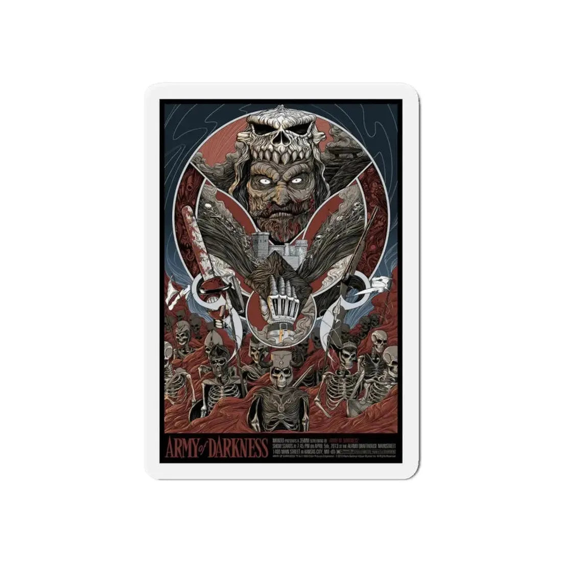ARMY OF DARKNESS (ALAMO DRAFTHOUSE) 1992 Movie Poster - Refrigerator Magnet 6 Inch - The Sticker Space