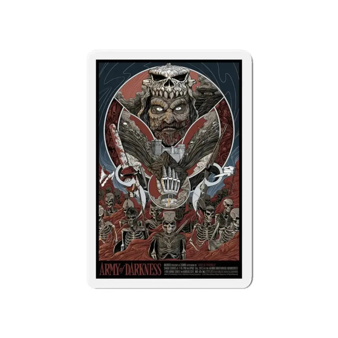 ARMY OF DARKNESS (ALAMO DRAFTHOUSE) 1992 Movie Poster - Refrigerator Magnet - The Sticker Space