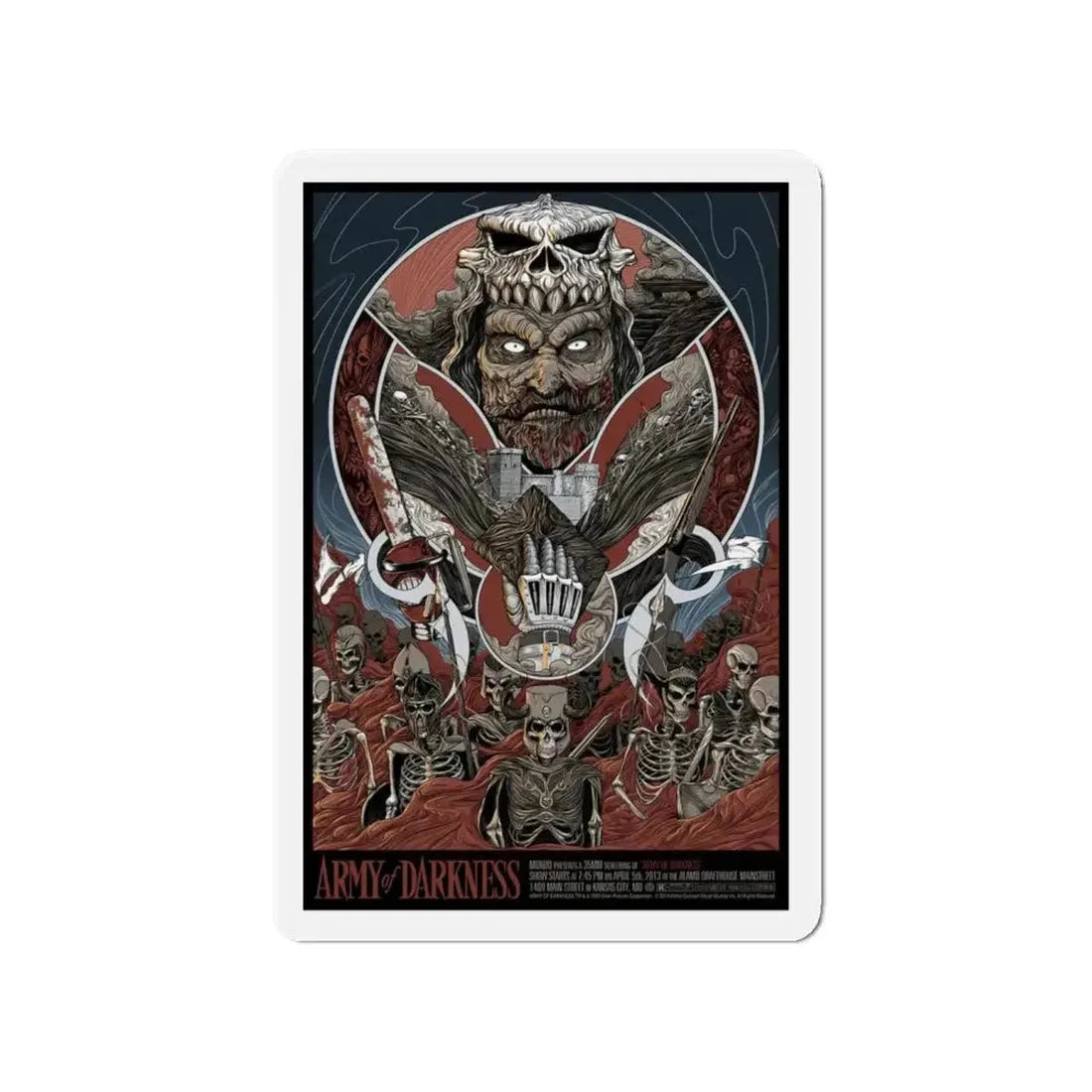 ARMY OF DARKNESS (ALAMO DRAFTHOUSE) 1992 Movie Poster - Refrigerator Magnet - The Sticker Space