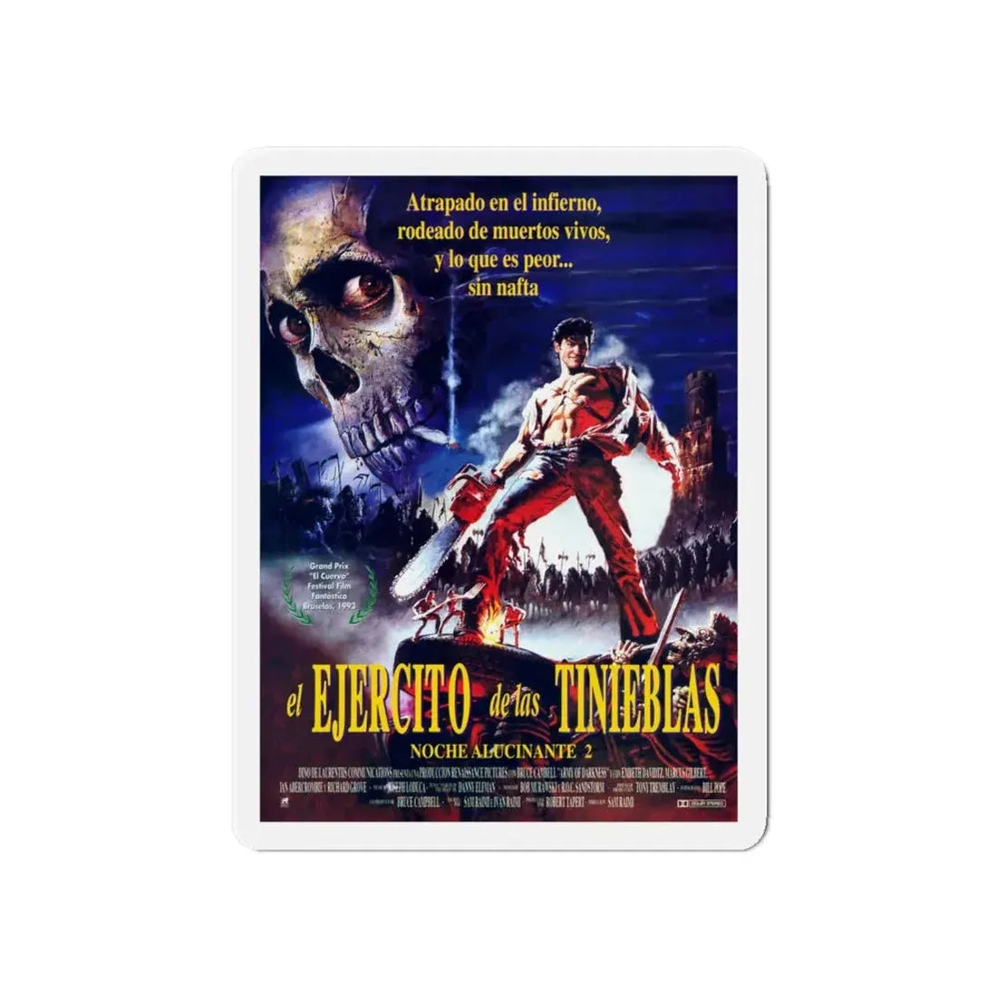 ARMY OF DARKNESS (SPAIN) 1992 Movie Poster - Refrigerator Magnet 6 Inch - The Sticker Space